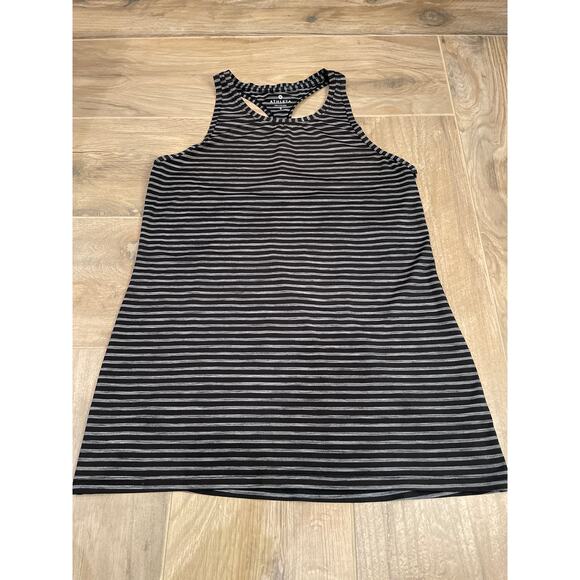 Athleta Tank Women's Size Small Racer Back Heather Striped Chi - Picture 2 of 7